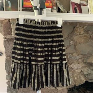 Anthropologie Skirt- Black and Gold